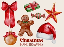 Christmas clipart watercolor hand drawing 35 png file Product Image 4