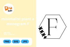 Minimalist Plant Monogram Product Image 1