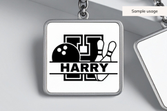 Bowling Monogram SVG Alphabet AZ | Split Letter Product Image 6