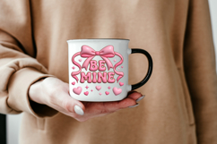 oquette Valentine Sublimation PNG - Be Mine Puffy 3D Text Product Image 6