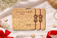 Valentine's Day Couple Bracelets Laser Cut | Glowforge | SVG Product Image 1