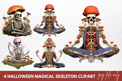 Halloween Magical Skeleton Clipart Product Image 1