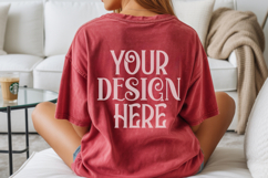 crimson Comfort Colors C1717 Shirt Mockup, CC 1717 T-shirt Product Image 1