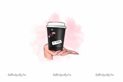 Fashion coffee clipart, Hand PNG Product Image 5