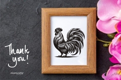Elegant Rooster Silhouette Vector Product Image 6