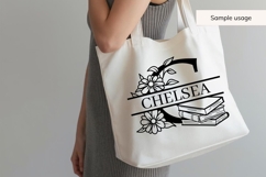 Book Lover Split Monogram SVG Bundle 26 Letters Product Image 6