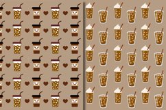 Iced coffee patterns bundle - 10 coffee digital papers Product Image 3