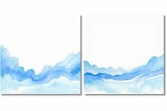 Blue Watercolor Painting Border Backgrounds Product Image 5