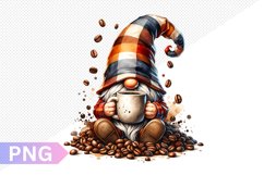 Coffee Gnome Sublimation - Clipart PNG Design Product Image 1