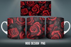 Gothic Rose Mug Wrap Sublimation Designs|Valentine's day Product Image 2