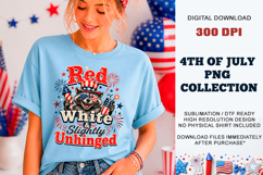 Red White Slightly Unhinged PNG | Sublimation DTF Product Image 6