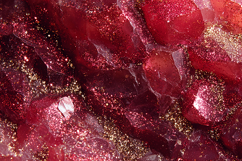 Red crystal formation with gold specks Product Image 1