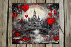 Vintage Hearts | gothic Skinny tumbler sublimation designs 2 Product Image 2