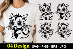 Cute Little Dragon SVG PNG Product Image 1