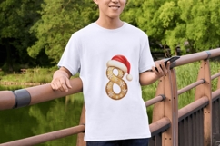 Gold Christmas Alphabet Sublimation PNG Product Image 6