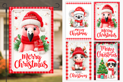 Christmas Garden Flag Bundle. Christmas Animals Garden Flag Product Image 8