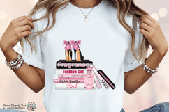 Fashion Girl Glam Books Heels Perfume PNG Chic Design Product Image 8