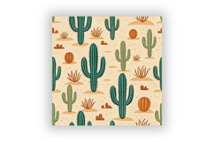 Desert Dreams Seamless Pattern, Sage Green Cacti Product Image 6