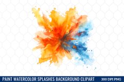 Watercolor Splashes Background Clipart Product Image 1