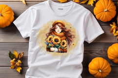 Autumn Girls Clipart, Autumn Clipart, Fall Clipart PNG Product Image 6
