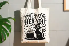 Don't Make Me Hex You Svg, Halloween Witch Svg, Cat Svg. Product Image 7