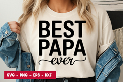 Best Papa Ever Quote SVG PNG Product Image 1