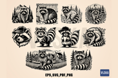 Raccoon Vector Design Bundle Product Image 6