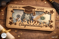 Graduation Money Holder Laser Cut | Glowforge | SVG Product Image 1