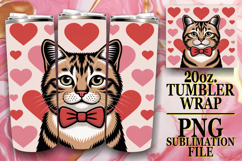 PRESENT OF LAUGHTER 20oz TUMBLER WRAP, Valentines Cat Product Image 1