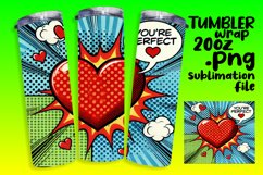 FLAWLESS PNG for 20oz Tumbler , 3D Heart Product Image 1