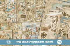 1920 Beach Ephemera Junk Journal Product Image 1