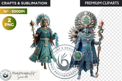 Aztec Deities Pantheon Cliparts | Ancient Mythology gods PNG Product Image 1