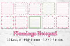 Cute Flamingo Printable Notepad Pages | Fun Stationery Product Image 1