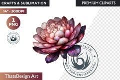Pink Rose Gold flower Clipart, Abstract Flowers Wedding PNG Product Image 1