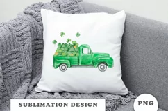 Vintage Green Truck, St. Patrick's Day Sublimation design Product Image 6