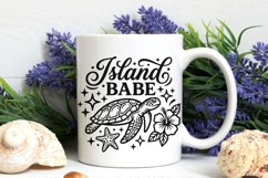 Island Babe Svg, Summer Vibes Svg, Sea Turtle Svg, Ocean Svg Product Image 7
