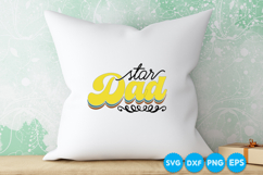 Star Dad quotes Father's day retro SVG Design Product Image 7