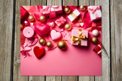 3d black &amp; pink Hearts | Skinny tumbler sublimation designs Product Image 3