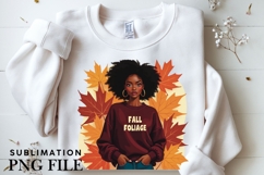 Motivational Autumn melanin woman png Product Image 5