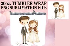 Watercolor Wedding Bliss: Tumbler Sublimation Magic Product Image 1