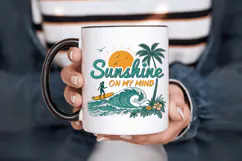 Sunshine on my mind PNG, Retro Beach PNG Sublimation Design Product Image 5
