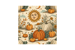 Retro Summer Camp Autumn Seamless Pattern, Digital Paper Product Image 6