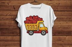 Glitter Dump Truck with Hearts PNG Product Image 4