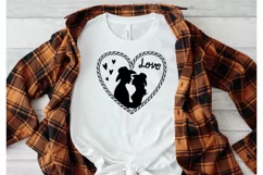 Cowboy Valentine Day Svg cut file svg, country wedding svg Product Image 4