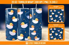 Duck Tumbler Wrap Designs, Sublimation Wrap Product Image 1