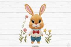 Bunny Faux Embroidery Png Sublimation 3 Product Image 2
