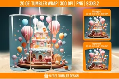 Cute Birthday Tumbler Wraps, Sublimation Wrap Product Image 1