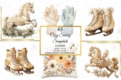 Watercolor Winter Cozy Snowy Snapshots Clipart Bundle Product Image 9