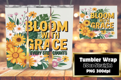 TRENDY 20oz Sublimation Tumbler , Flower Quote Product Image 1