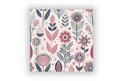 Scandinavian Folk Floral Seamless Patterns Bundle, Nordic Product Image 6